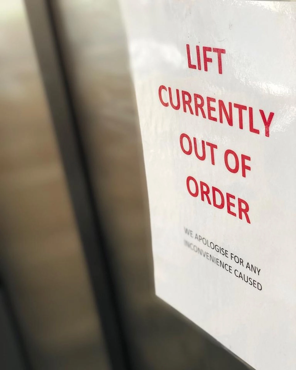 Unfortunately our lift is out of order! We apologise for any ...
